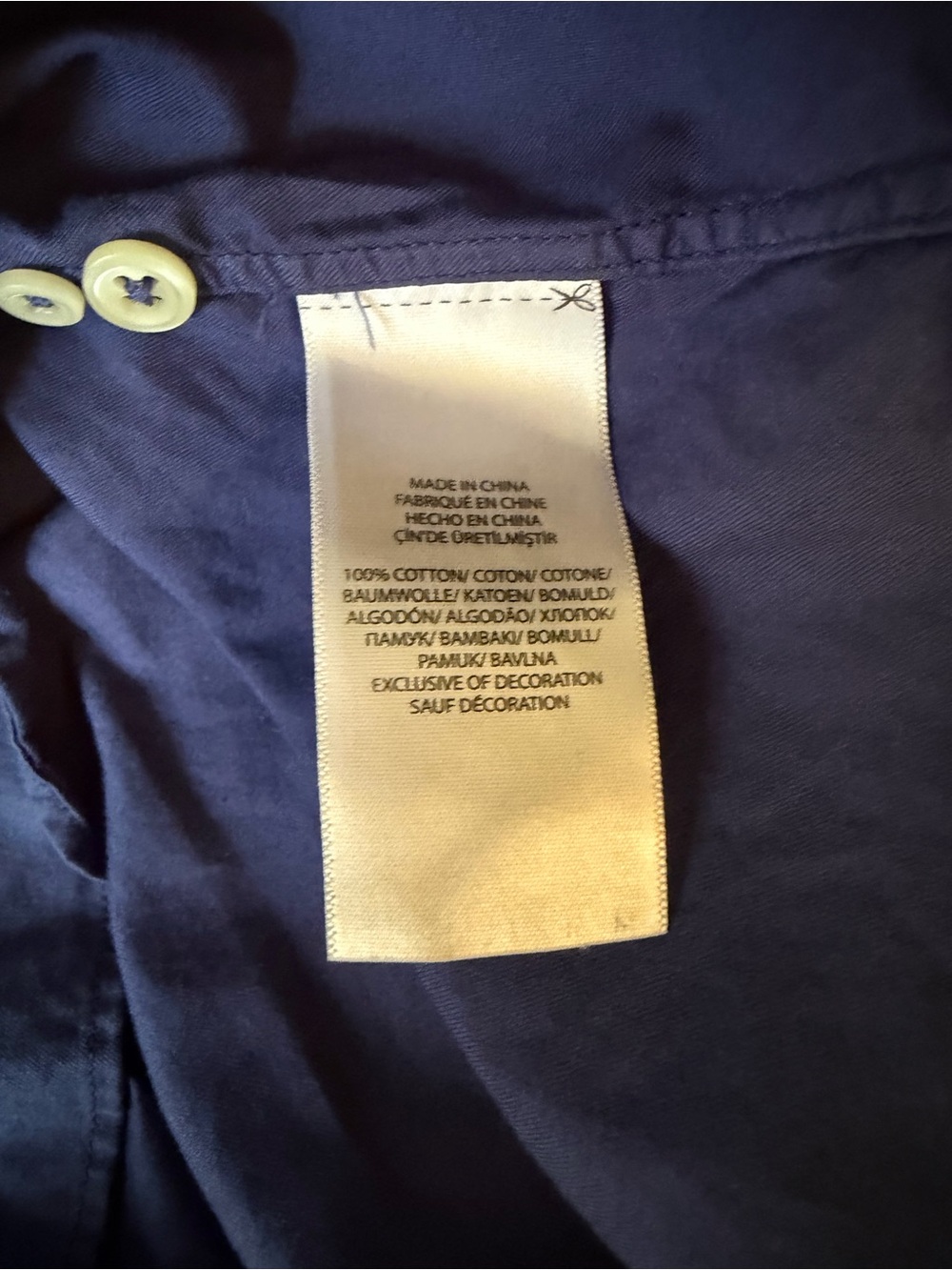 Ralph Lauren Button-Down Shirt in Navy with Red Polo Logo - Picture 4 of 4